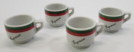 Q) Set of 4 BIA Cordon Bleu Red White Green Demitasse Espresso Stackable... - $29.69