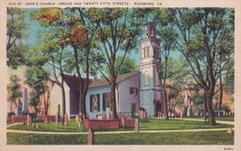 Old St. John&#39;s Church Richmond Virginia VA Postcard B04 - £2.36 GBP