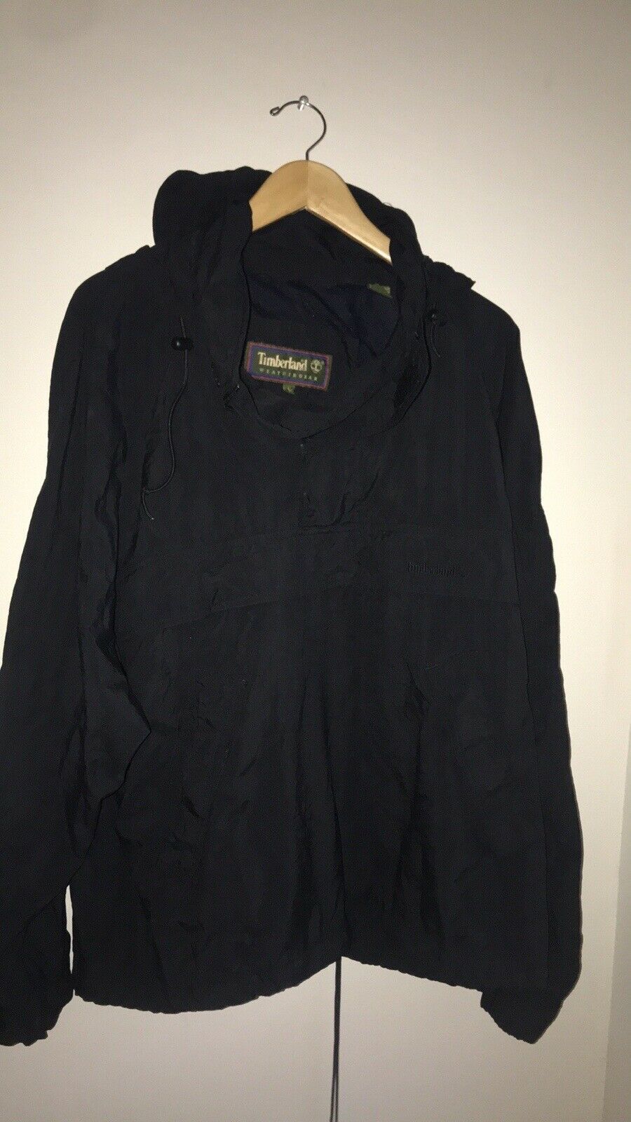 Vintage Timberland Weathergear Jacket Windbreaker Men’s L Pullover Spell out - £12.94 GBP