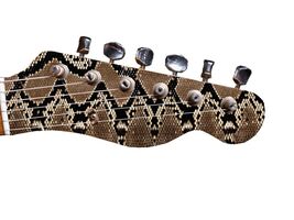 Pickguard Headstock Tremolo Skin Wrap Reskin for Guitars Dark Brown Ratt... - $39.95
