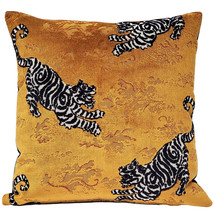 Bongol Velvet Tiger Throw Pillow 26x26 - £295.20 GBP