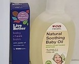 CVS Health Baby Lot Of 2 Baby Soothing Oil Cheek Balm New - £9.91 GBP