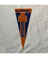 Illinois Fighting Illini Mini Pennant 9” Rico Tag Express Pin Holes - $7.95