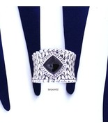 John Hardy JAI Black Spinel 1.90ct Basketweave Sterling Silver Band Ring... - $188.00