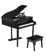 Musical Instrument Toy 30-Key Children Mini Grand Piano with Bench-Black... - $202.40 CAD