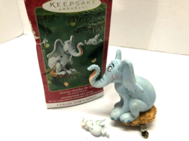 HALLMARK Dr Seuss Horton Hatches The Egg 2001 Christmas Set of 2 Ornament - £15.55 GBP