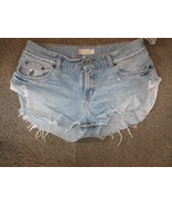 Women&#39;s Cutoff Faded Blue Jean Diem Short Shorts Distressed Size 6 BKE S... - $439.79 MXN