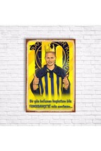 Alex De Souza Fenerbahce Retro Wooden Poster - $4.00