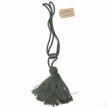 Set of 2 Green Curtain Rope Tassel Tie Backs w/ 6.5&quot; Tassels Tasseled Ti... - £22.74 GBP