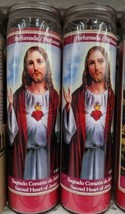 2X SAGRADO CORAZON DE JESUS / SACRED HEART OF JESUS CANDLES - 2 VELADORAS  - £15.93 GBP