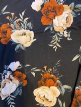 Lularoe Lynnae Long Sleeve Shirt 2x-small 2XS NWT black pink roses - £14.55 GBP