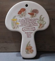 Weiss Mushroom Wall Haniging Ceramic Double Sided Hand Painted Brazil 1980 - £18.36 GBP