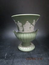 “Wedgwood” Jasperware Sage Green Mini Urn 3.75 In ^^  - $34.65