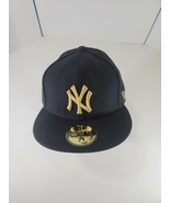 NEW ERA 59FIFTY Fitted Cap New York Yankees BLK x Gold Embroidery 7 5/8 - $36.99