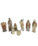 Vintage Nativity Set with Angel 8 Pieces Porcelain Taiwan 3.75&quot;-6.5&quot; - $410.53 MXN