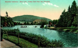 Vtg Postcard PNC 1910s San Francisco California CA Golden Gate Park Stow Lake - £3.05 GBP