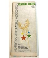 1972 AAA Central States USA Roadmap Travel Map American Automobile Assoc... - £2.75 GBP