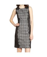 Chetta B Black Plaid and Lace Sleeveless Dress size 8 NWT MSRP $158 - $65.13