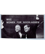 Why Women For Nixon Agnew? Bi-Fold 1968 Campaign Brochure - $20.07 CAD