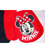 Childs Minnie Mouse Red and Black Mittens Set Of 2 Pairs Girls Disney Ju... - £7.62 GBP