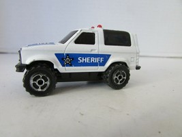 Vtg Diecast Majorette Sonic Flasher Sheriff Truck White 2-3/4&quot;L H2 - £2.84 GBP