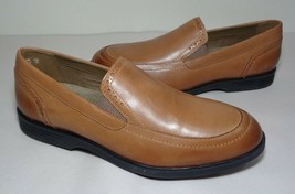 Hush Puppies Size 11.5 Wide SHEPSKY SLIP ON Tan Leather Loafers New Men&#39;s Shoes - £102.08 GBP