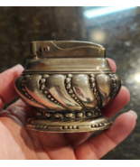 Vtg Ronson Crown Silver Plated Table Lighter Art Deco 1950s Newark NJ USA - $29.95