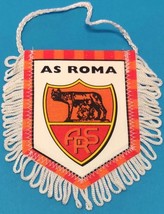 AS Roma 1980s soccer football handmade pennant vintage wonderful colours - £11.75 GBP