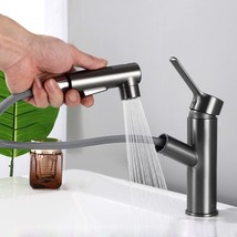 Bathroom Sink Faucet By Laz Home (Gun Grey, Regular) With Pull Out Sprayer, - £62.83 GBP