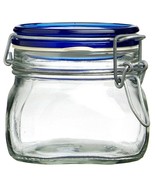 Bormioli Rocco 0.5L Swing Top Fido Jar | Blue Lid - £26.54 GBP