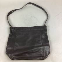 Calvin Klein Dark Brown Leather Handbag Shoulder Bag - $19.79