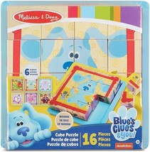 Melissa &amp; Doug Blues Clues and You Wooden Cube Puzzle 16 Pieces Ages 3 and Up - £14.72 GBP