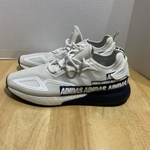 Adidas ZX 2K Boost Bold Logo FX7036 Blue White Graphic Mens Shoe Size 14 - $790.08 MXN