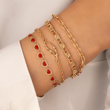 docona 9 Style Boho Crystal Crescent Stone Bangle Set for Women Heart Tree Leaf  - $14.17