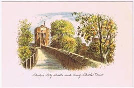 Postcard Chester City Walls &amp; King Charles Tower UK - £2.36 GBP