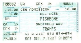 Fishbone Snot Dub Krieg Konzert Ticket Stumpf August 2 1997 Landstreicher Neu - £34.38 GBP