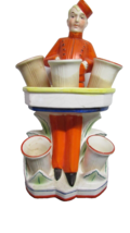 VERY RARE 1930&#39;s Art Deco Bellhop Bellboy Decanter set &amp; 5 cups Made in Germany - £196.61 GBP