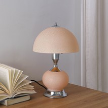 15.75&quot;H-  ERTE Blush Pink Art Deco Glass Table Lamp ORE International HBL2375 - £48.66 GBP