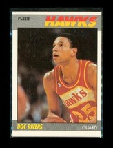 Vintage 1986-87 FLEER Basketball Trading Card #92 DOC RIVERS Atlanta Hawks /132 - £7.72 GBP