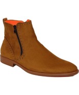 Men&#39;s TAYNO Chelsea Chukka Soft Micro Suede Zip up Boot Coupe S Camel - €72,92 EUR