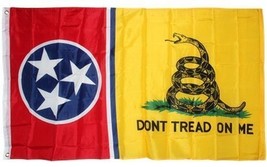Tennessee DON&#39;T TREAD ON ME State Flag 3x5 ft Gadsden Tea Party Rattlesnake TN - £15.72 GBP