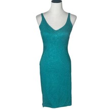 Zac Posen Green Animal Printed Sheath Dress V Neck Sleeveless Women&#39;s Si... - £35.69 GBP