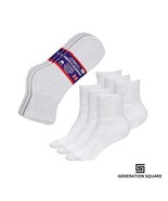 12 Pairs Diabetic Ankle Cushioned Socks White Overall Unisex - $23.57 CAD
