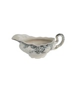 Vtg Gravy Boat Imperial PotteryHarvest Pattern Gray Grapes Wheat England... - $28.01