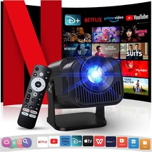 [Netfiix Official/Stereo Speakers] 4K Projector With Wifi And Bluetooth,... - £150.44 GBP