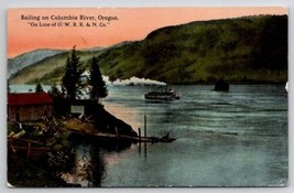 Sailing Columbia River On O.W.R.R.&amp;N. Line Davidson of Long Pine NE Postcard A36 - £4.75 GBP