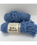Primrose Orlon Bulky Wintuk Yarn 2 Skeins Blue Marble Heather 4 oz Pull ... - $14.53 CAD