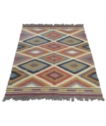 Kilim Rug Large Rustic Ethnic Indian Moroccan Carpet 8ft x 5ft 240cm x 1... - £184.16 GBP