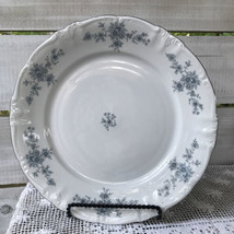Roses Blue Garland China White 12&quot; Platter Round Chop Plate Bavaria Germany Wntr - £30.97 GBP