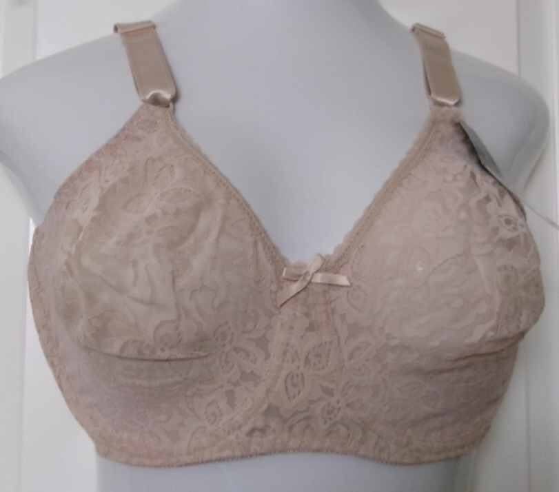 Bali Smoothing all over lace underwire Bra Size 38DD Style DF3432 Beige - $15.79